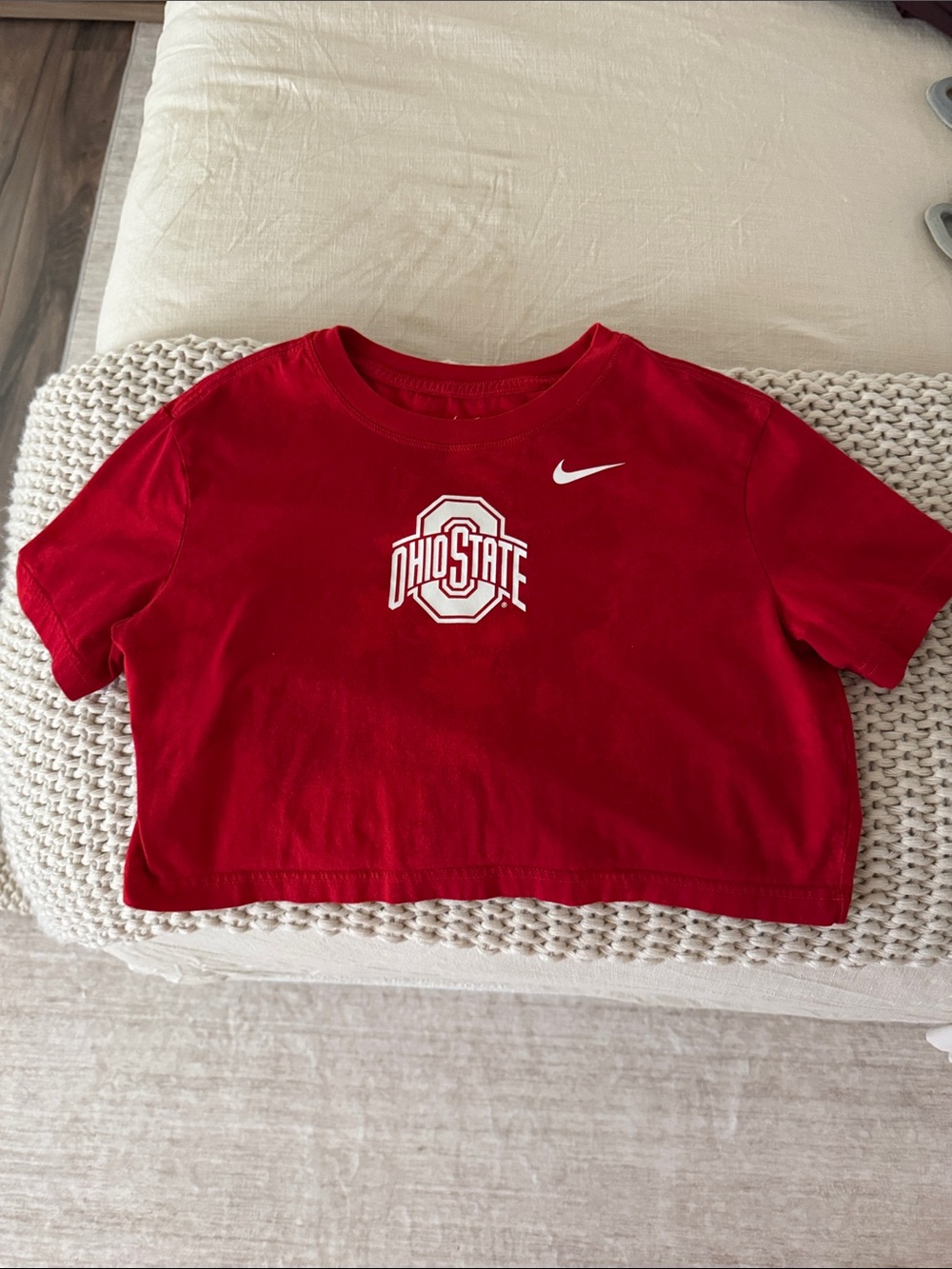 Nike Red Ohio State Crop Top